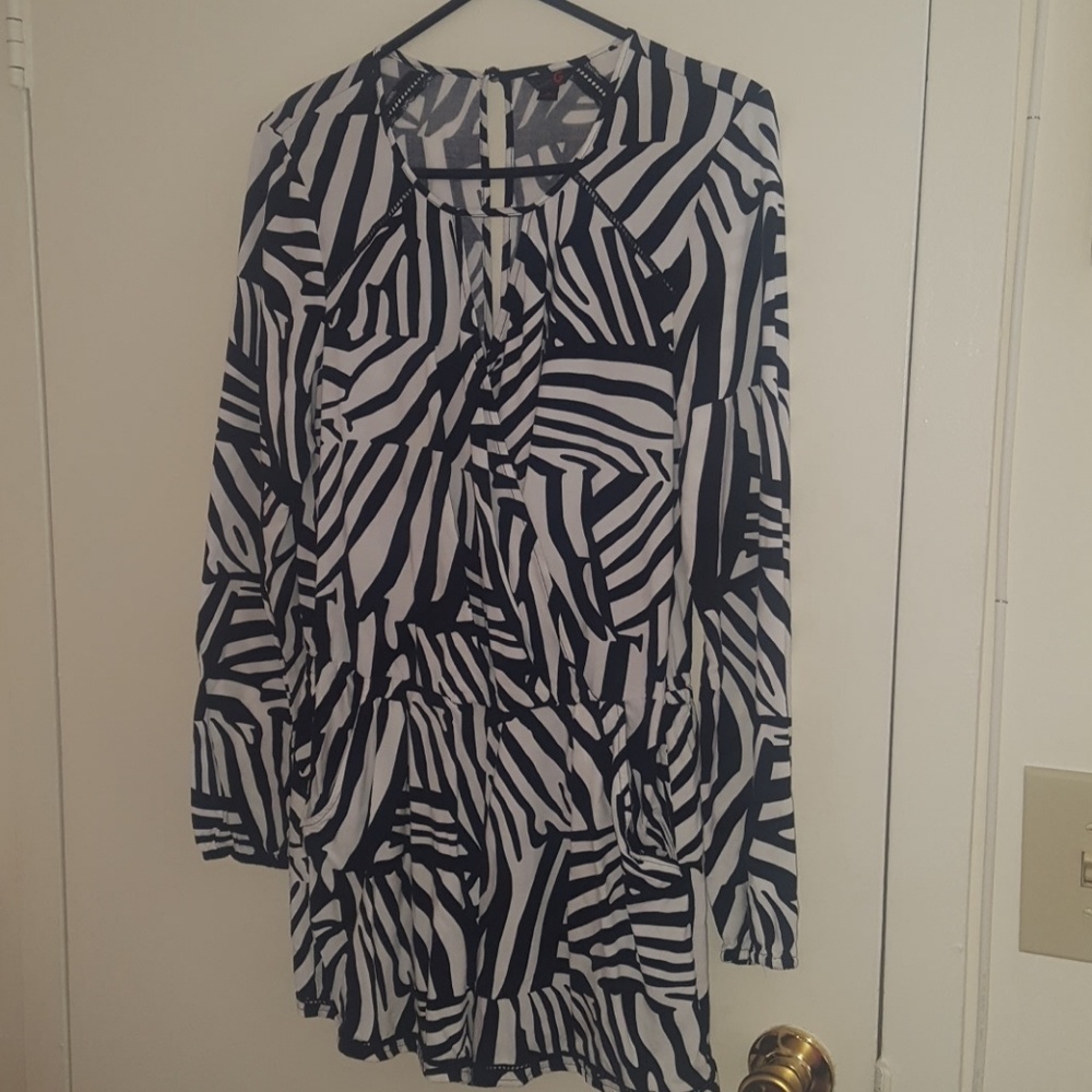 G By Guess Zebra Print Romper - image 1